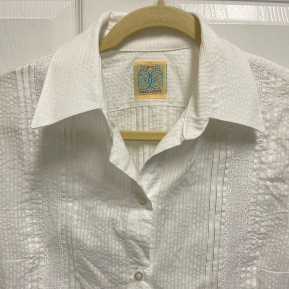 Dos Carolinas White Guayabera Dress - Picture 6 of 16